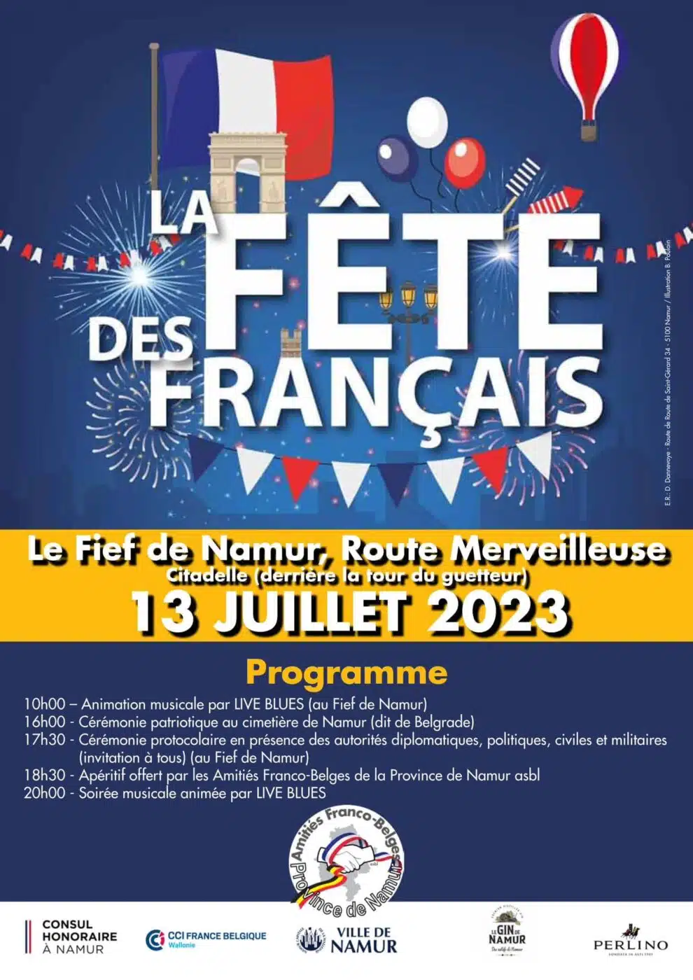 fête nationale française au fief citadelle namur